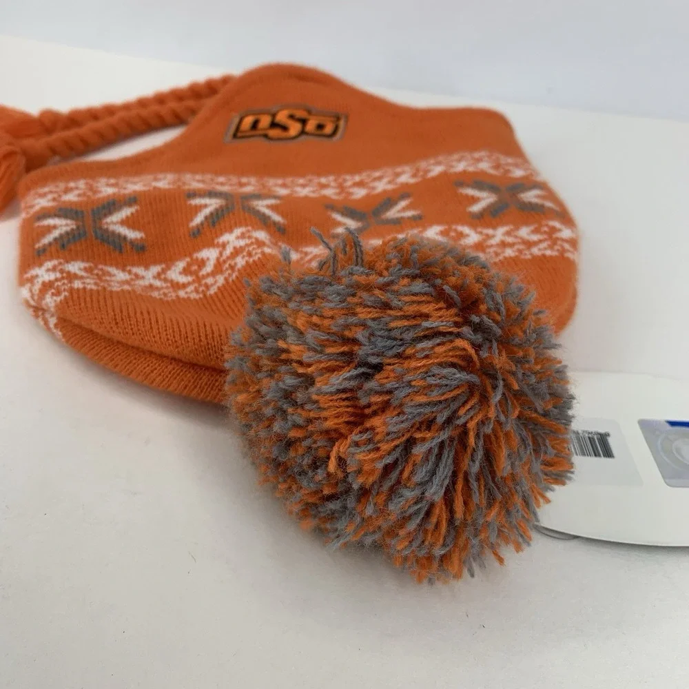 OSU Toboggan Beanie Kids Collection Oklahoma State Cowboys Orange Pom Hat Cap
